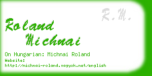 roland michnai business card